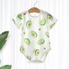 Ropa de Pedos para Bebé Verano ins Estilo Delgado para Niños y Niñas Clase A de Bebé Algodón Puro Triángulo Hattie para Recién Nacidos Ropa de Gateo Pelele