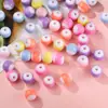 12mm Acrílico Duas Cores Redondas Contas Pulseira Colar Contas Feito à Mão Criativo Combinando DIY Material Atacado