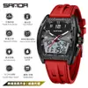 Reloj Juvenil Sanda Doble Zona Horaria Luminoso Multifuncional Unisex Electrónico Moda Tendencia Cronógrafo