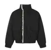 Yidao Vintage 2026 Invierno Nuevo Retro Japonés Engrosada Corta Cuello Alto Lana Algodón Chaqueta para Hombres