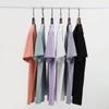 FB Ropa para Hombre Camiseta Fina para Hombre Estilo Puerto Ancho Verano 170G Algodón Peinado Color Sólido Deporte Calle Elástica Manga Corta