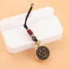 Llavero con colgante zodiacal retro creativo, accesorios, cuerda trenzada antigua para colgar en la cintura, colgante de seguridad para coche, joyería