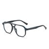 Nueva Moda Europea y Americana Montura de Gafas Antiluz Azul de Doble Varilla Moda Ins de Aspecto Sencillo Combinable Personalizadas Midi Planas