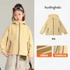 Ropa de Otoño Pudding Haru para Niñas, Top de Ropa Infantil, Nuevo Modelo de Otoño 2026, Chaqueta Impermeable de Trabajo para Niños