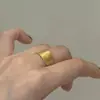"Oração do Salão da Montanha" Novo Anel Estilo Chinês com Fio de Ouro Escovado e Anel de Madeira Sagoshin Moda Antiga Anel de Luxo Leve Presente