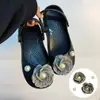 Zuecos Lindos y de Moda Estilo Ins Accesorios DIY Hebillas de Zapato Desmontables Flor de Zapato de Ballet Dibujos Animados 3D Accesorios
