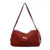 Bolsa de ombro casual estilo coreano, versátil e simples, adequada para o trabalho, bolsa de tecido transversal, novo modelo 2026, bolsa pequena de grande capacidade para debaixo do braço