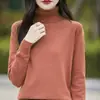 Estilo nuevo de principios de otoño 2026 transfronterizo, algodón puro, cuello alto, color liso, suéter holgado, camisa base elegante, top de punto