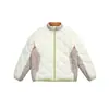 Casaco de plumas Rumeng com blocos de cor e estampa de cabaça, gola alta, resistente à água, 90% plumas de pato branco, leve, para esportes ao ar livre e aquecimento