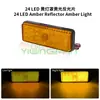 Luz de Freno para Pedal de Vehículo Eléctrico 24 LED Luz Trasera Señalizador de Giro Luz de Dirección Luz Lateral de Camión Reflector Reflector