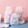 Bolsas con cordón para ropa y zapatos, Bolsas de almacenamiento para viajes, Bolsas de plástico transparentes para calcetines y zapatos, Bolsas de plástico con cordón al por mayor