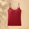 Camisola de Algodón Puro Estilo Nuevo Verano 2026 Espalda Descubierta con Copas, Tallas Grandes, Top Base Fino de Copa Profunda