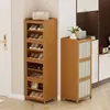 Sapateira simples de múltiplos níveis para uso doméstico, novo modelo para entrada interna, armário de sapatos atraente para apartamentos de aluguel, armário de sapatos à prova de poeira e que economiza espaço para corredor