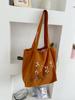 Estilo Coreano Nueva Bolsa Estampada con Letras Bolso de Hombro de Nylon de Gran Capacidad para Mujer Casual Versátil Portátil con Cordón Ajustable