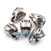 Acero de titanio acero inoxidable Joyería popular europea y americana Accesorios calavera ósea enmascarada/cabeza de león Accesorios de cuerda de cuero