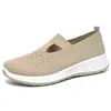 Sapatos femininos primavera leve sapatos de mãe sapatos femininos transfronteiriços sapatos respiráveis flyknit sapatos casuais slip-on sapatos preguiçosos