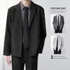 Traje de Chaqueta con Hombrera Estilo Maduro Ligero para Hombre de Gama Alta Ajustado Traje Único Casual Negocios Casual Formal Profesional Traje Pequeño