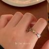 Anillo de circonita arcoíris de ensueño para mujer, ligero, de lujo, diseño de nicho, personalidad de moda, anillo de apertura de hada, joyería