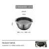 [Genuino de Fábrica] Cuenco Grueso de Acero Inoxidable Grado Alimenticio 304 para Batir Huevos en la Cocina y Cuenco para Lavar Platos en Casa