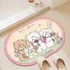 Alfombrilla de Piso de Barro de Diatomeas de Dibujos Animados Mikko para Entrada de Baño, Alfombrilla de Baño Absorbente de Agua y de Secado Rápido, Alfombrilla Antideslizante para el Hogar al por Mayor