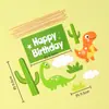 Adornos Decorativos para Pastel de Dinosaurio 2021 Nuevo Celebridad de Internet Niños Bebé Cumpleaños Año Viejo Niños Tyrannosaurus Rex Enchufe