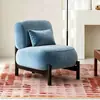 Sillón Individual de Tela Color Crema Estilo Vintage para Sala de Estar, Casa de Huéspedes, Vestíbulo de Hotel, Área de Descanso, Recepción, Silla de Ocio de Lujo Ligero