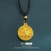 Pendente de Janela Flor Oca Pingente Dourado Areia Pingente Redondo Oco Geométrico Joias Femininas Acessórios de Corrente para Suéter Presente