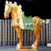 Luoyang Tang Sancai Cavalo Cerâmica Cavalo Enfeites Seis Cavalos Casa Sala de Estar Escritório Decoração Artesanato Presentes Enfeites de Fortuna