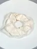 Elástico de Cabelo Scrunchie Listrado com Renda Estilo Coreano para Mulheres, Acessório de Cabelo Suave e Elegante, Elástico de Cabelo Scrunchie Estilo Coreano