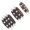 Set de 3 Pulseras de Remaches, Pulseras de Cuero Estilo Punk, Decoración de Cono Metálico Puntiagudo, Estilo Rock, Elegantes Unisex