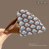 Pinza de pelo triangular grande con estampado de leopardo para cabello voluminoso, peinado de alta gama para la parte posterior de la cabeza, pinza de tiburón, accesorio para el cabello, pinza para el cabello para mujer