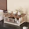 Prateleira de Armazenamento Doméstico Suporte para Xícara de Cafeteira Armário de Mesa de Jantar Lanche Cozinha Temperos Gaveta de Mesa Rack de Armazenamento