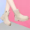 Botas de Nieve de Suela Gruesa para Mujer 2026 Estilo Nuevo Botines de Invierno Botas Martin Peludas Más Terciopelo Más Grueso Cálido Zapatos Grandes de Algodón