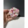 Tela de Microfibra Estampada Elegante de 6.6cm Flor Camelia Flor Pequeña Fragante Joyería Flor para Zapato Broche de Solapa Pinza para el Cabello Broche