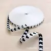 Cinta Jacquard de Corazón de 1.6 cm para Cajas de Regalo Hechas a Mano DIY, Ropa, Accesorios para el Cabello, Embalaje de Zapatos y Sombreros, Decoración de Cajas para Pasteles