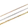 Venda Direta de Fábrica Corrente em Formato O de Aço Inoxidável 3mm Galvanoplastia a Vácuo 14K Material para Colar Pulseira DIY Acessórios Atacado