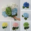 Flores de Hortensia Artificiales para Bodas, Ramilletes de Hortensias Falsas para Decoración, Flores Artificiales de Alta Gama para Arreglos Florales, Al por Mayor