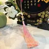 Venta Directa de Fábrica Colgante de Abanico Flor de Ciruelo Perlado Accesorios Hechos a Mano DIY Broche Hanfu Qipao Colgante de Borla Accesorios