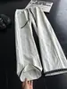 Pantalones retro de cuadros estilo americano de secado rápido para hombre, colección de otoño, corte limpio, pierna recta, casual, deportivos, largos