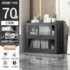 Estantería de Piso Simple para el Hogar Librero con Puerta Gabinete de Almacenamiento a Prueba de Polvo Gabinete de Almacenamiento para Sala de Estar Gabinete de Almacenamiento de Pared