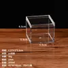 Caja de Almacenamiento Transparente en Stock Caja de Plástico Acrílico Caja Cuadrada Caja de Regalo de Flores Caja de Empaque de Alimentos Lote Pequeño
