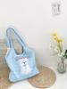 Lindo Cachorro de Peluche Chaleco Acolchado Bolso Mochila de Clase para Estudiantes Amor Bolso Tote Bordado Otoño e Invierno Bolso Suave y Ceroso