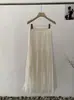 Saia Plissada de Tule Omalai para Bolo para Mulheres, Nova Saia Longa de Cintura Alta Linha A com Efeito Drapeado Primavera 6347