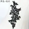 Vermelho e branco preto osso de carro par flor casamento cocar laço artesanal diy noiva cocar material acessórios de renda