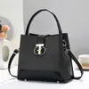 Bolso de cubo nuevo de moda retro de alta gama de gran capacidad, bolso de mano para mujer, bolso de hombro y cruzado