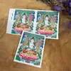 Thangka Pintado à Mão em Xizang e Nepal, Apresentando os Oito Guardiões do Zodíaco e o Bodhisattva do Espaço, Cartão 4x5