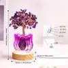 Árvore de Citrino Natural Amazon Tulip Tulip Treasure Bowl Árvore da Fortuna Lâmpada de Ambiente Luz Noturna USB Enfeite Atrator de Fortuna
