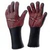 Guantes de Aislamiento Térmico de Alta Temperatura Negros 1000 Grados Anti-quemaduras Anti-alta Temperatura Guantes de Horneado Guantes para Microondas