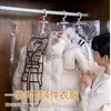 Bolsa de almacenamiento colgante transparente para guardar chaquetas de plumas, organizador de ropa a prueba de polvo, bolsa grande de compresión al vacío