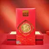 Envelope Vermelho Ano do Cavalo de Ouro Puro, Fique Rico Imediatamente, Atraia Riqueza, Moeda de Folha de Ouro, Moeda Comemorativa, Presente de Ano Novo, Atacado